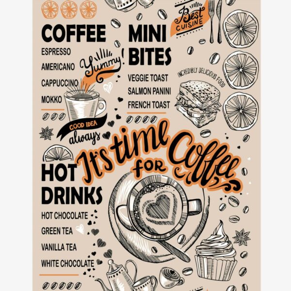 Полотно вафельное 50 см наб 62001-1 Time coffee — изображение 4