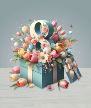 Полотно вафельное 50 см наб 29369-1 8 марта